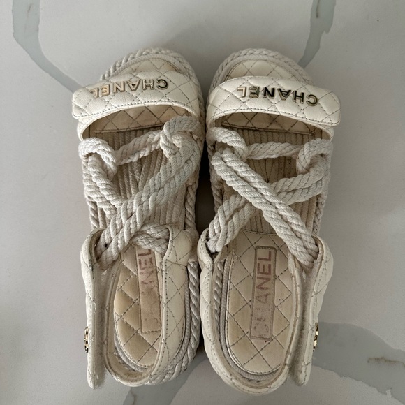 AUTHENTIC — Chanel Rope Sandals (37) - Picture 3 of 9